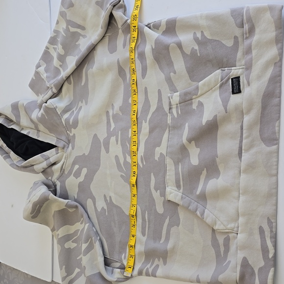 Hollister Hooded Sweatshirt Camouflage Oversized Gray Size Large - Picture 11 of 14
